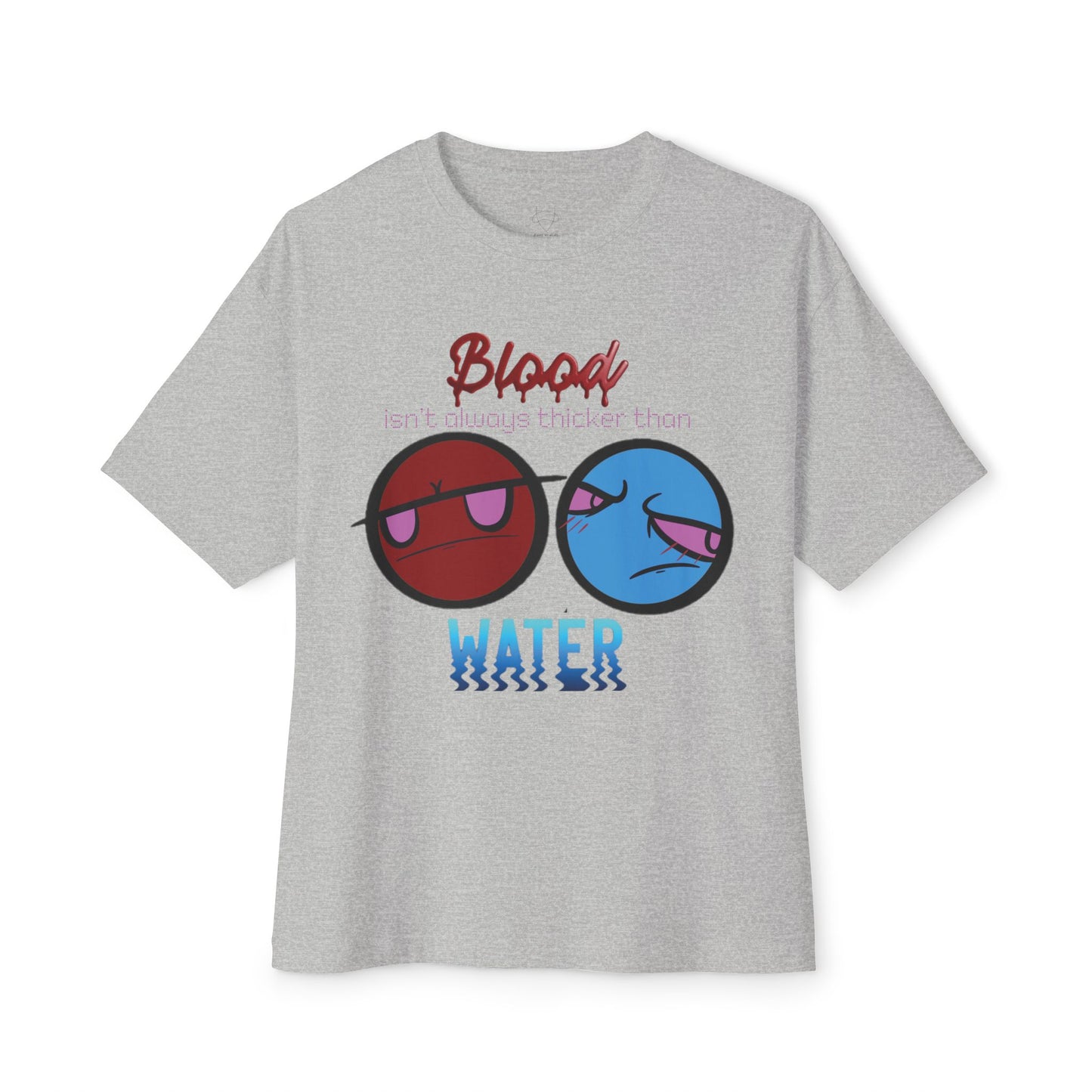Deus Oculus Boxy Tee - Blood Water Design - Unisex Oversized Shirt for Casual Outfits,