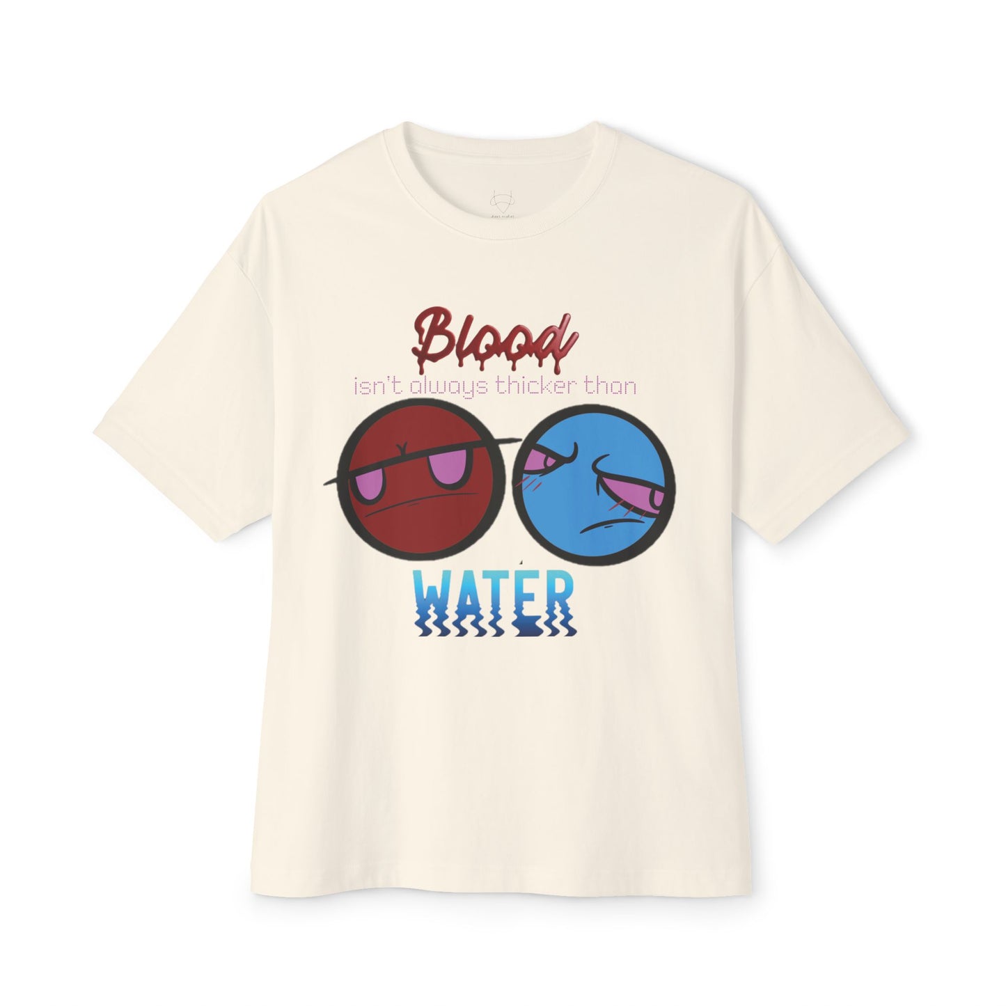Deus Oculus Boxy Tee - Blood Water Design - Unisex Oversized Shirt for Casual Outfits,