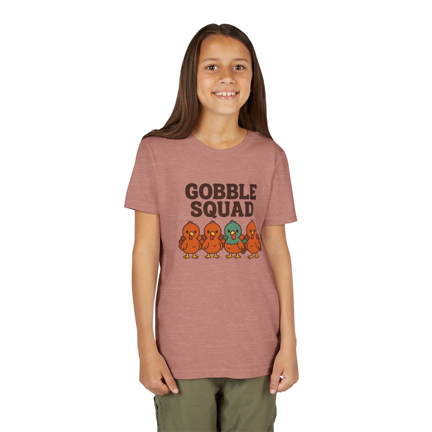 Youth Tee - Gobble Squad Fun Thanksgiving T-Shirt for Kids