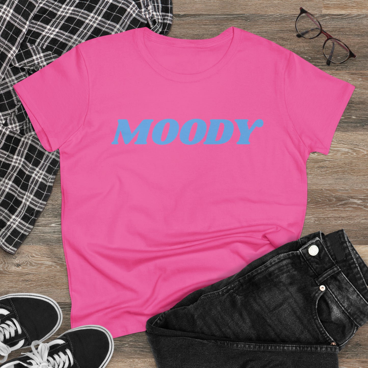 Women's  "Moody" Midweight Cotton Tee