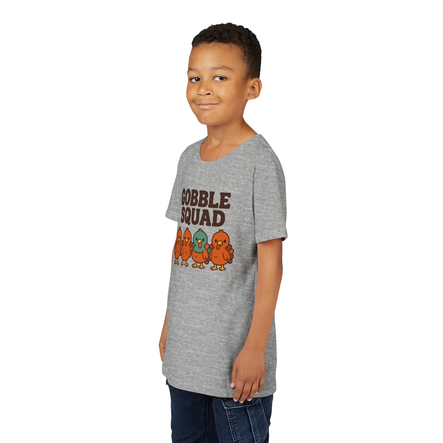 Youth Tee - Gobble Squad Fun Thanksgiving T-Shirt for Kids