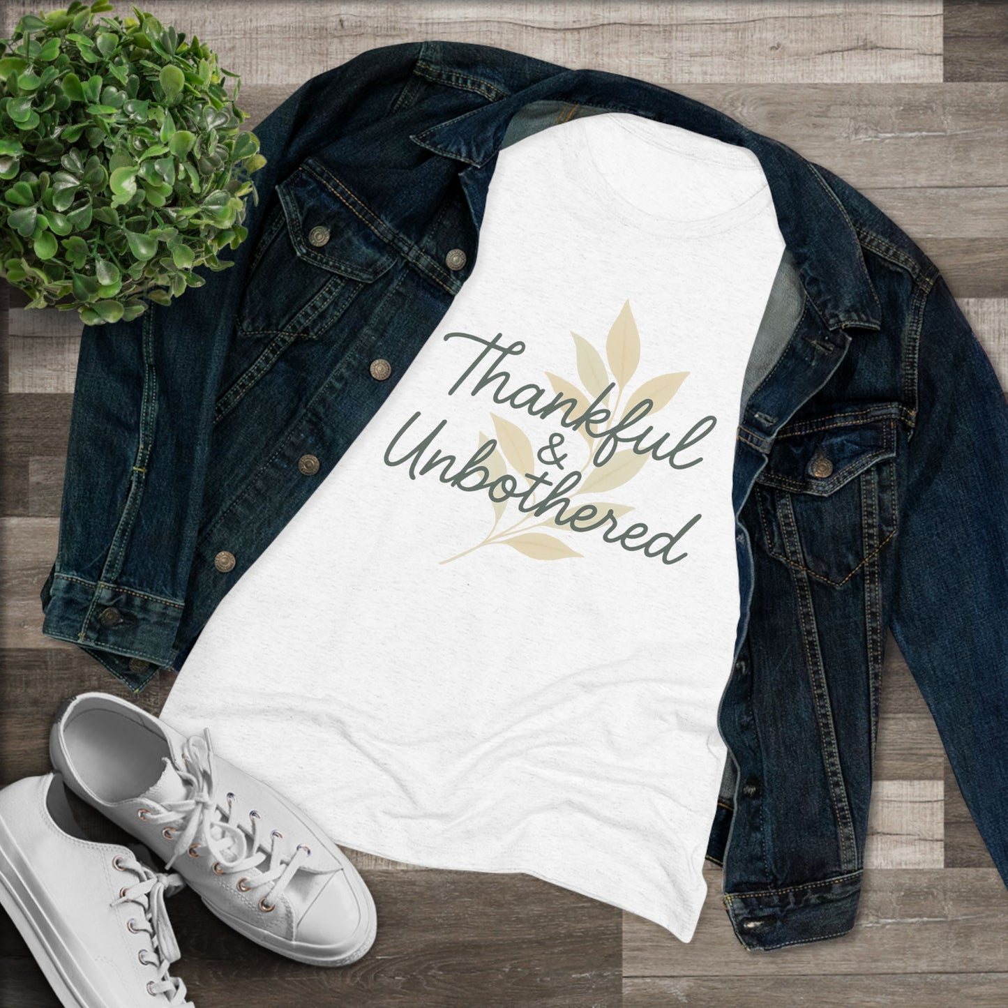 Thankful & Unbothered Triblend Tee