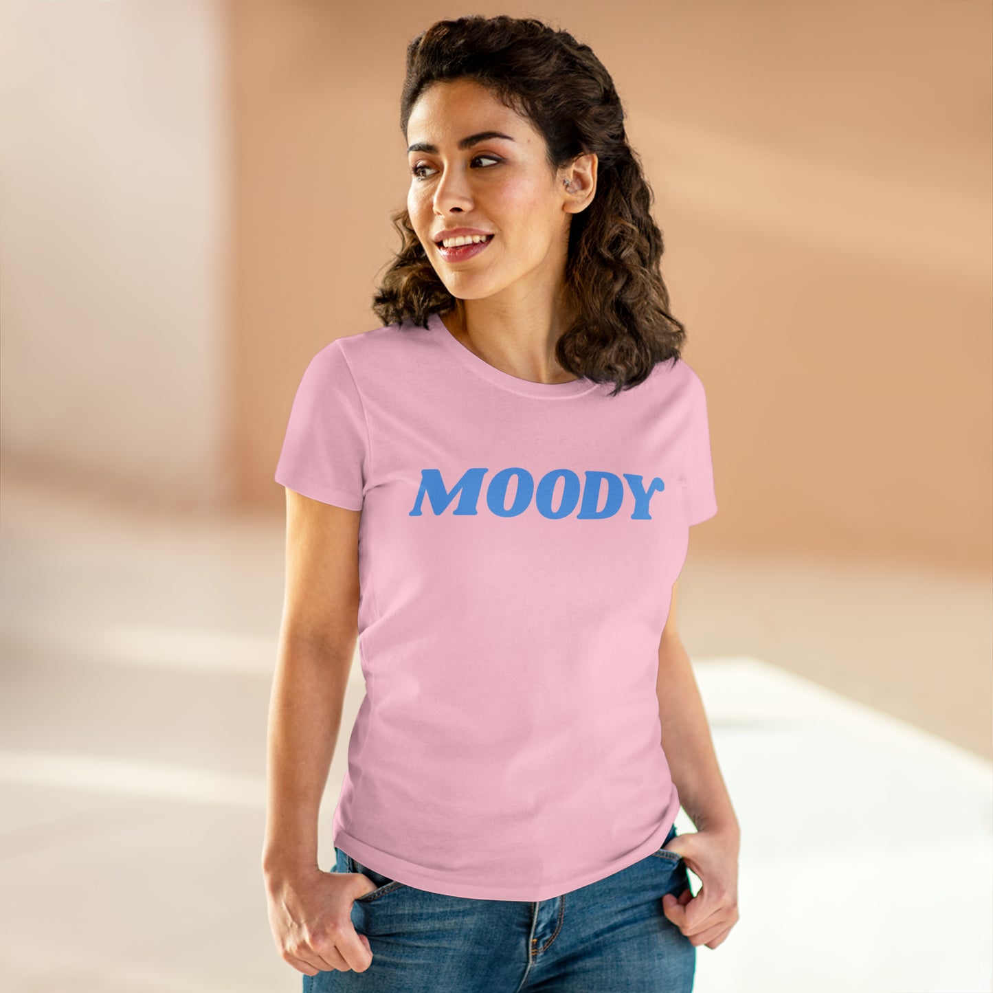 Women's  "Moody" Midweight Cotton Tee