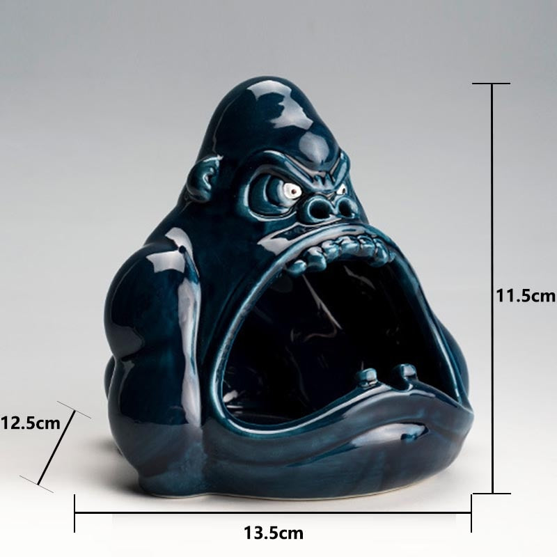 Nordic Style Ceramic Gorilla Shape Ashtray