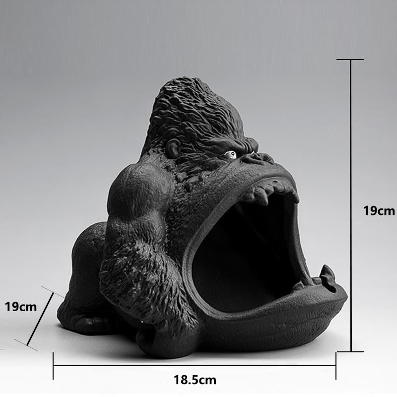 Nordic Style Ceramic Gorilla Shape Ashtray