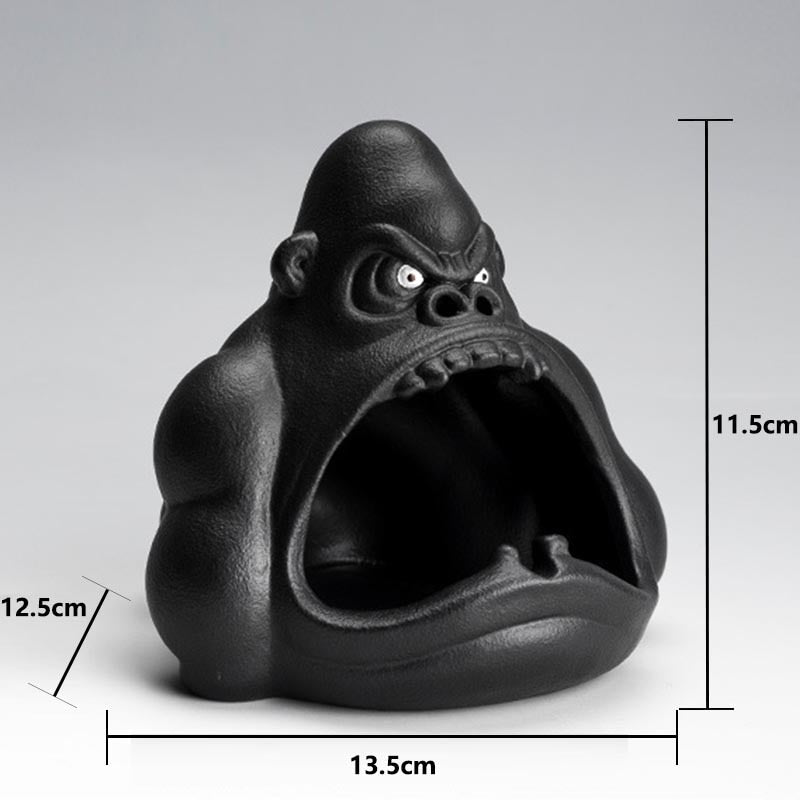 Nordic Style Ceramic Gorilla Shape Ashtray