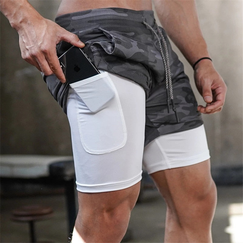 Fitness Shorts For Men With Towel Holder