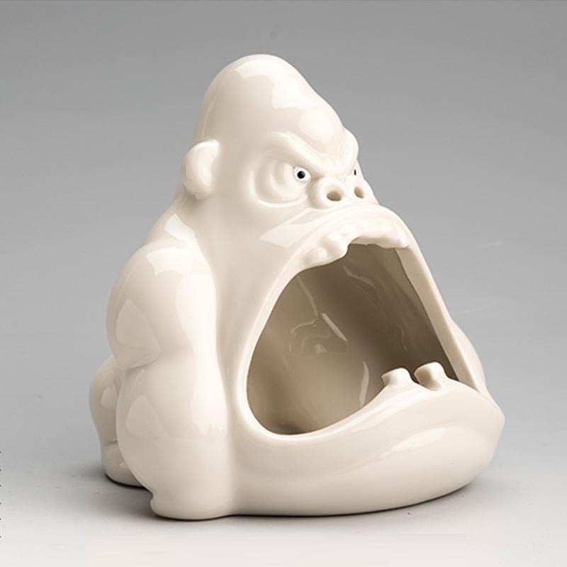 Nordic Style Ceramic Gorilla Shape Ashtray