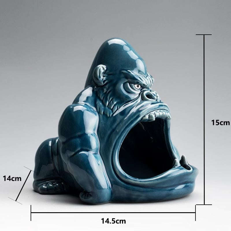 Nordic Style Ceramic Gorilla Shape Ashtray