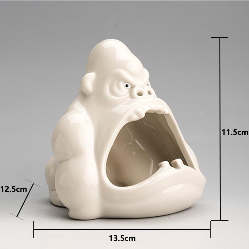 Nordic Style Ceramic Gorilla Shape Ashtray