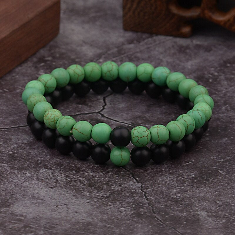 Natural Wood And Stone  Beaded Bracelets And Sets