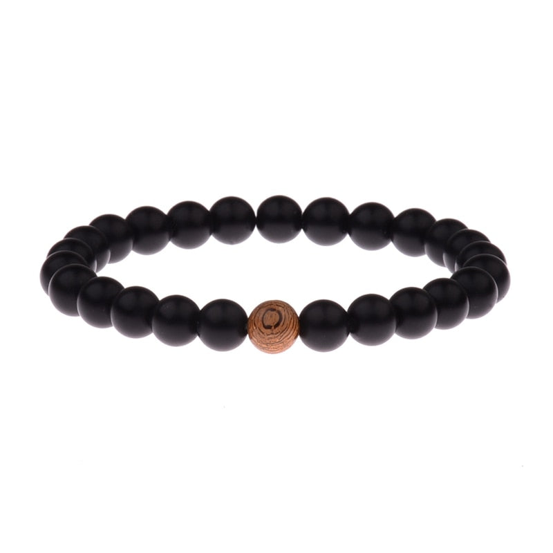 Natural Wood And Stone  Beaded Bracelets And Sets