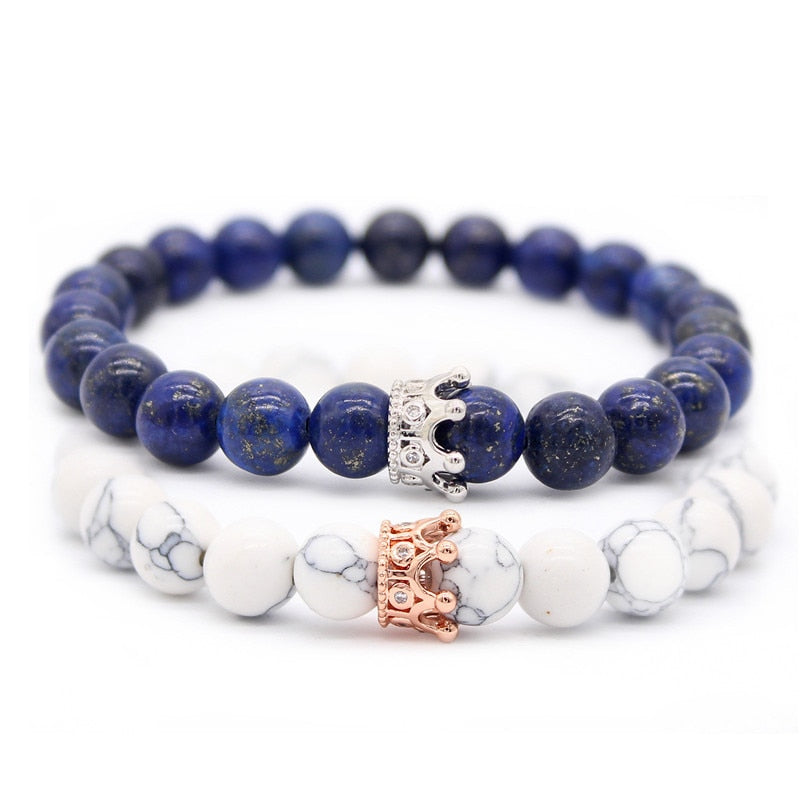 Natural Stone Beaded Bracelet couple sets