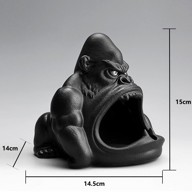 Nordic Style Ceramic Gorilla Shape Ashtray