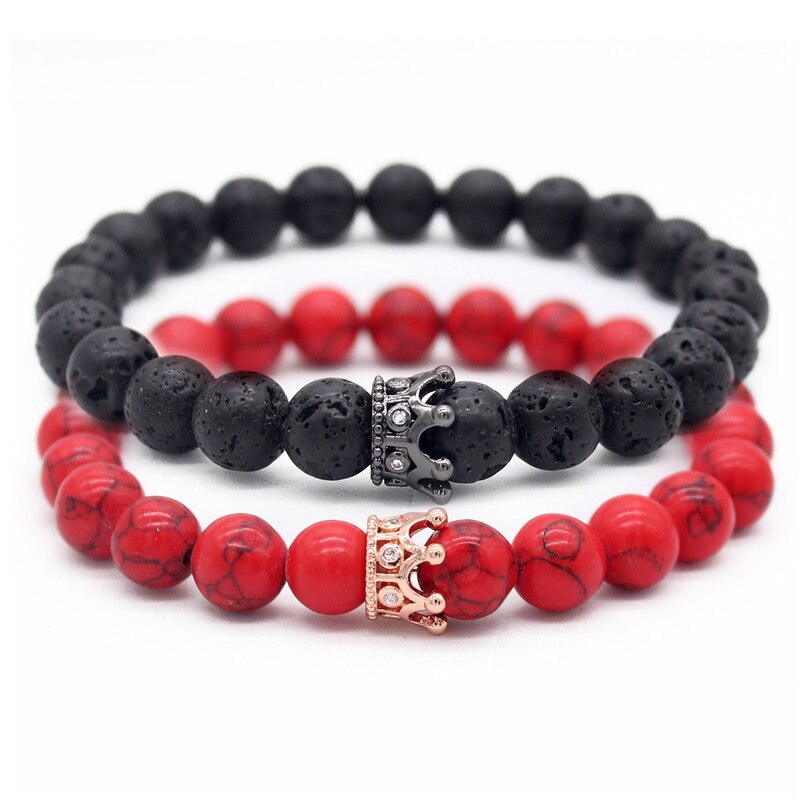 Natural Stone Beaded Bracelet couple sets