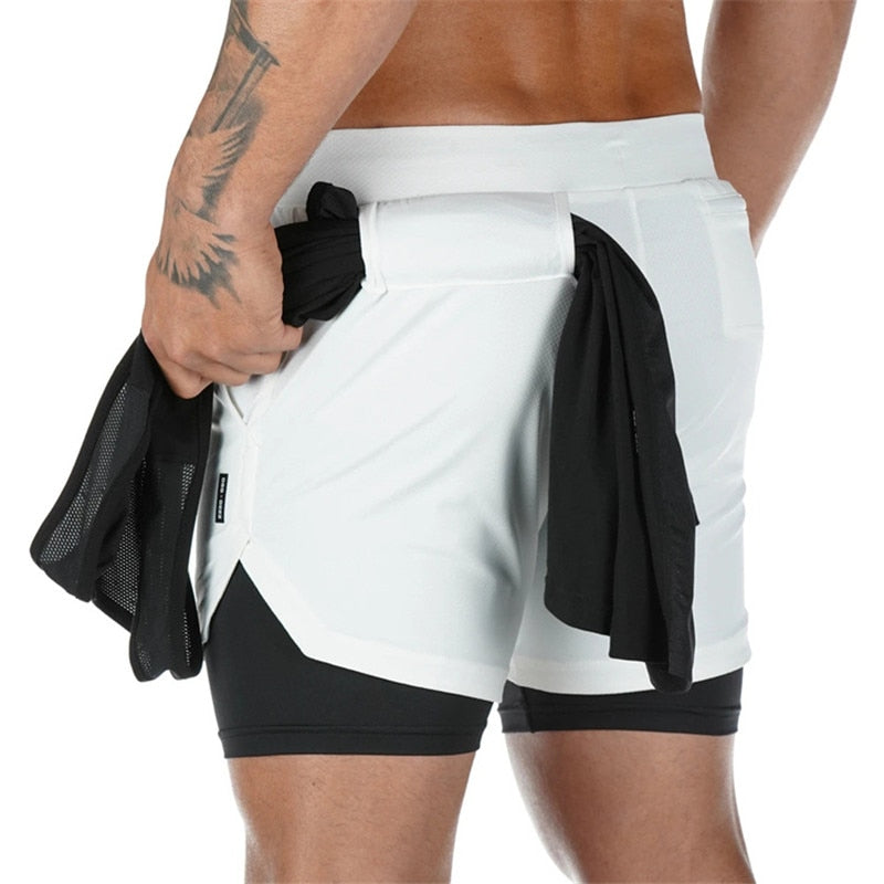 Fitness Shorts For Men With Towel Holder