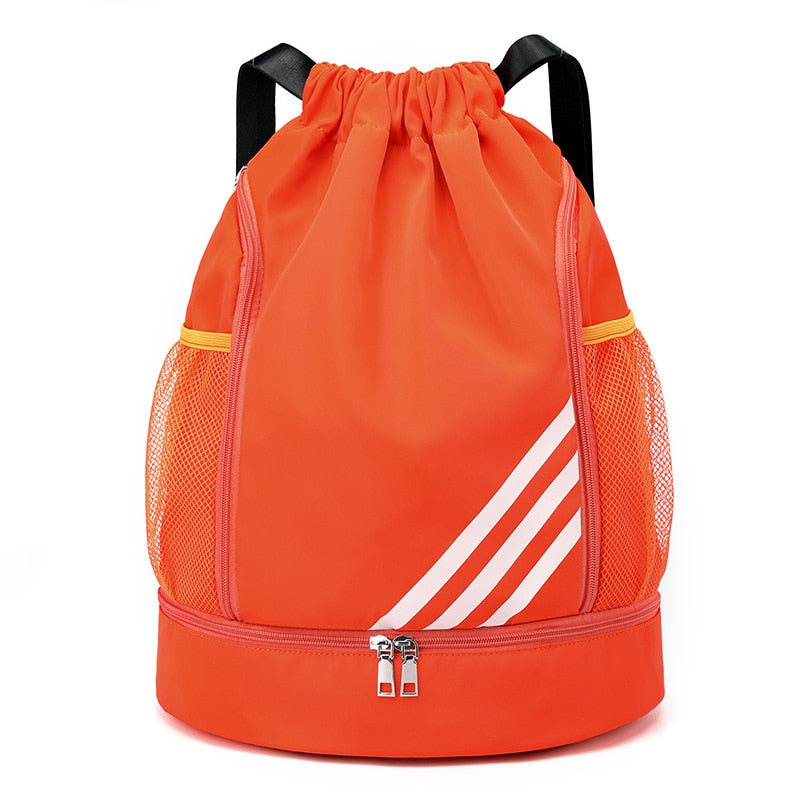 Drawstring Gym Sports Bag Made For Ball And Shoes