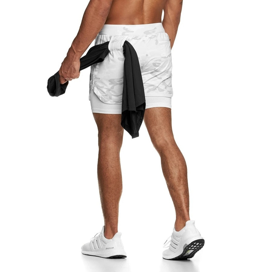 Fitness Shorts For Men With Towel Holder