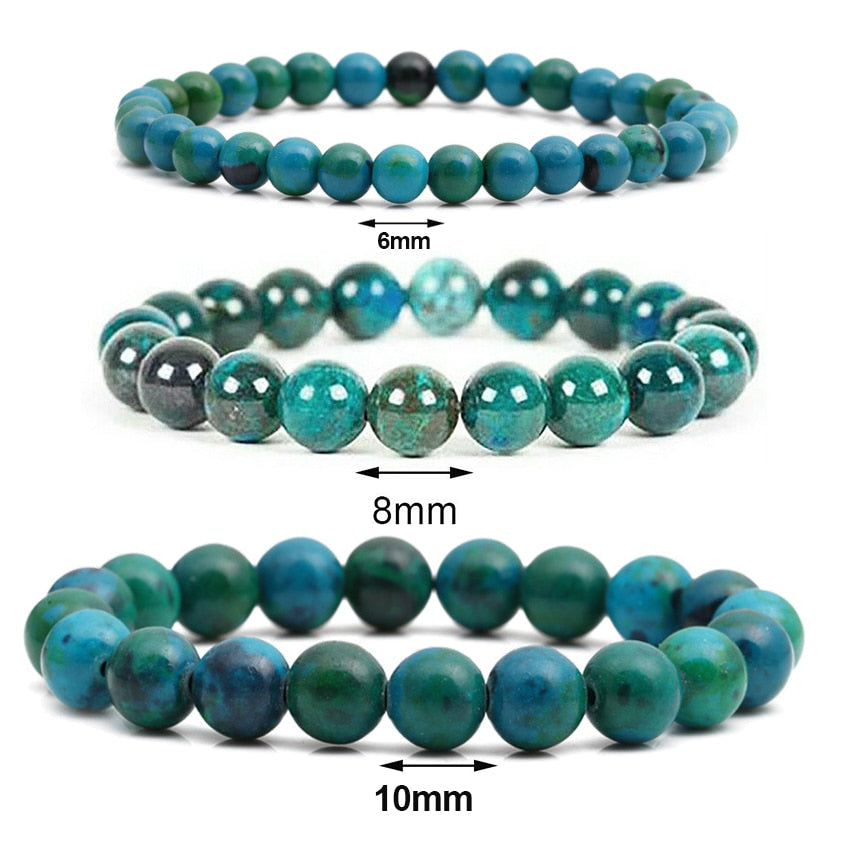 Diabetes Relief Natural Chrysocolla Stone Healing Bracelets