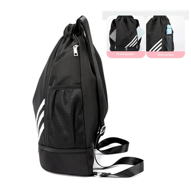 Drawstring Gym Sports Bag Made For Ball And Shoes