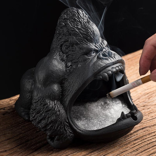 Nordic Style Ceramic Gorilla Shape Ashtray