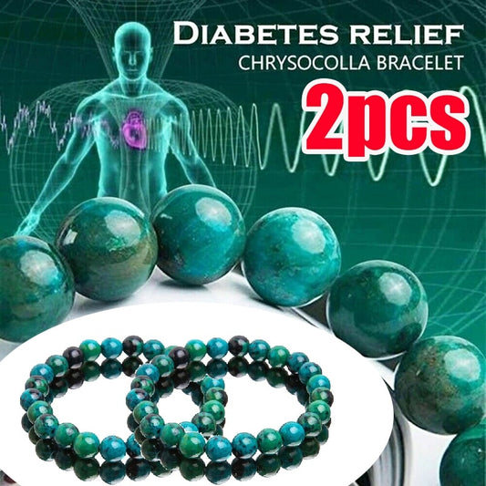 Diabetes Relief Natural Chrysocolla Stone Healing Bracelets