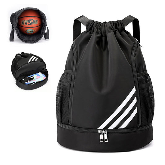Drawstring Gym Sports Bag Made For Ball And Shoes